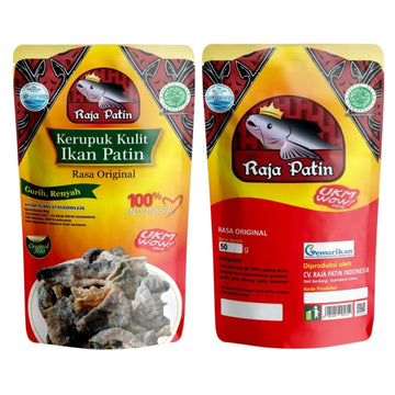 Raja Patin, Kerupuk Kulit Ikan Patin, Rasa Original, 100 g
